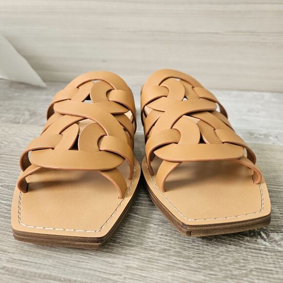 Marc Fisher Ltd Ml Kimiko Womens Leather Natural Flat Slide Sandals Size 8.5M - Picture 9 of 13